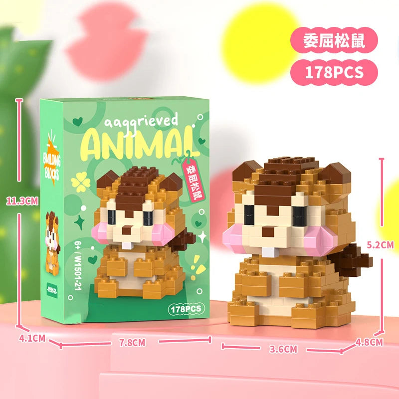 Micro Building Blocks - Creative Animal Brick Set | DIY Mini Construction Toys Kit