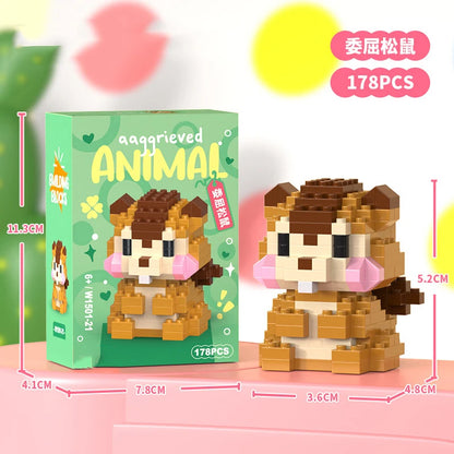 Micro Building Blocks - Creative Animal Brick Set | DIY Mini Construction Toys Kit