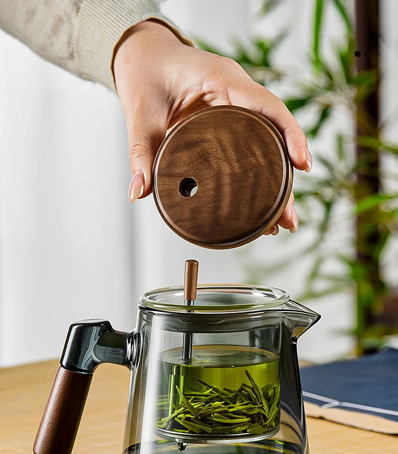 Large Capacity Dividing Teacup with Removable Glass Inner Tank - Tea Ceremony Water Separation Filter - ZOOMNSTORE