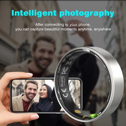 Smart Ring Men Women with Charging Case,Heart Rate Blood Oxygen,Pressure Monitor,Sleep monitoring 5ATM Waterproof For Android iOS