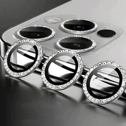 Bling Glitter Diamond Camera Lens Protector Case For iPhone 17 16 15 14 13 12 11 Pro Max Plus Sreen Protectors Film For iPhone17