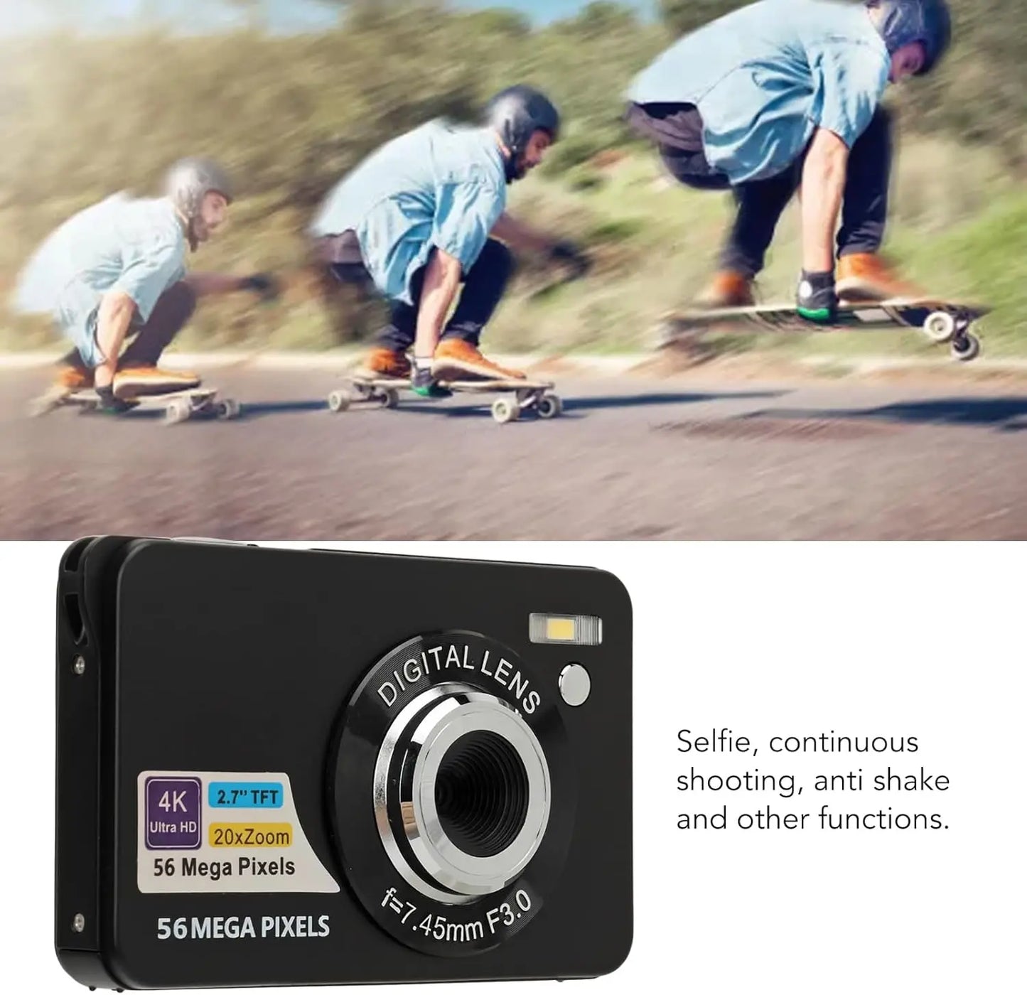 Kids Digital Camera - 4K UHD Camcorder With 20X Digital Zoom & Face Detect