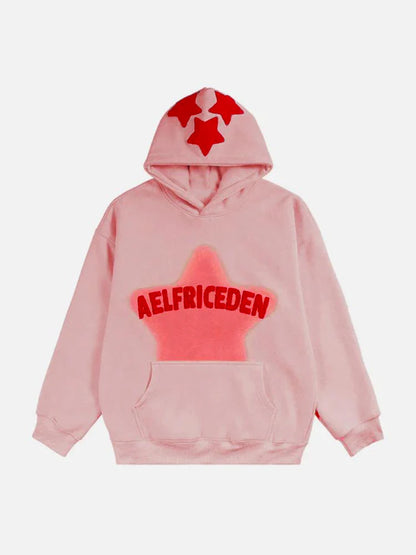 2024 Fall hip hop street graffiti hoodie women's retro casual sports baggy hoodie