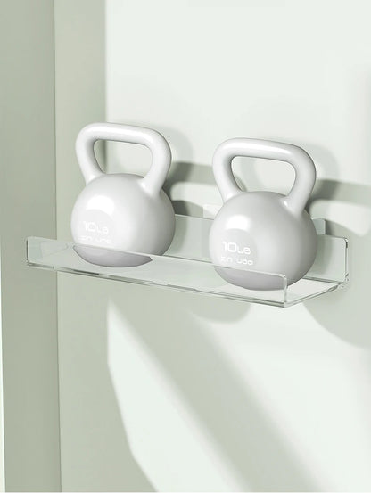 Acrylic Wall Storage Rack - No Drill Bathroom  Kitchen Organizer with Strong Adhesive