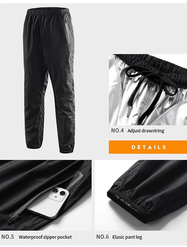 Sauna Suit Unisex Gym Clothing - Full Body Sweating Tracksuit for Weight Loss & Fitness