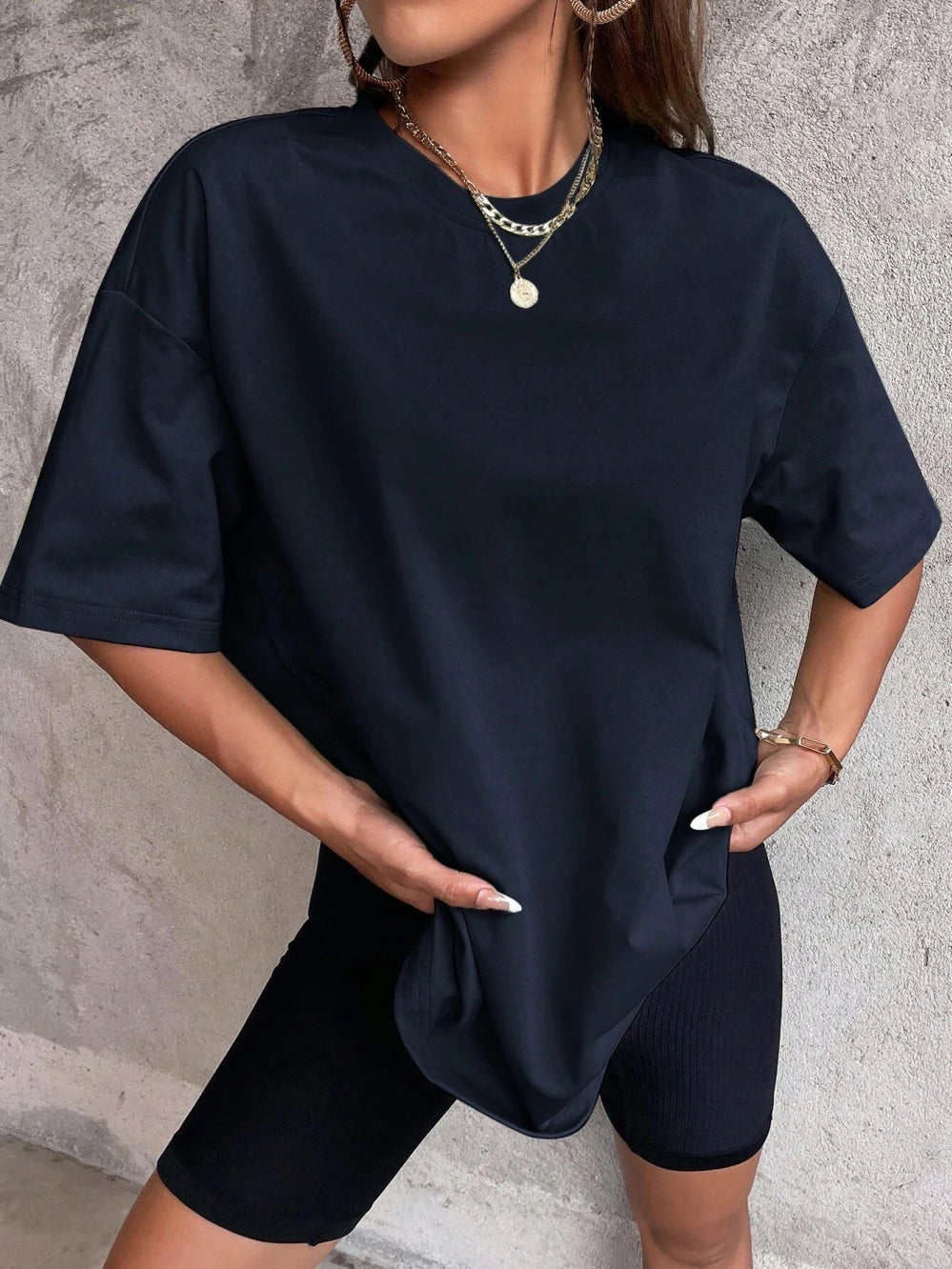 100% Cotton Solid Color Summer Womens T Shirt Street Hip Hop T-Shirts Loose Casual Short Sleeve Comfortable Fashion Tee Tops