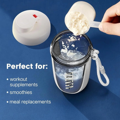Premium Protein Powder Shaker, 590 Ml/20 Oz, Leak proof Tritan Ideal for Pre-workout Drinking. BPA free Contains Plastic Ball