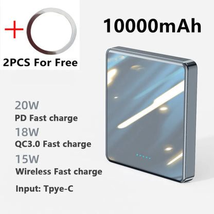 Xilecaly For Magsafe Power Bank 10000mAh Wireless Magnetic PowerBank Ultra Thin External Battery For iPhone 17 Samsung Z Flip 3