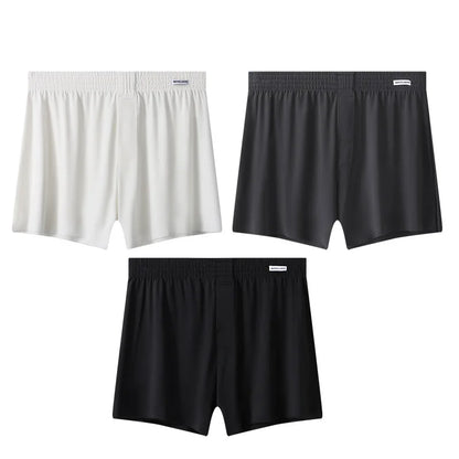 Mens Boxer Shorts Large Size - Ice Silk Breathable Sleepwear Pants | Loose Fit Boxers