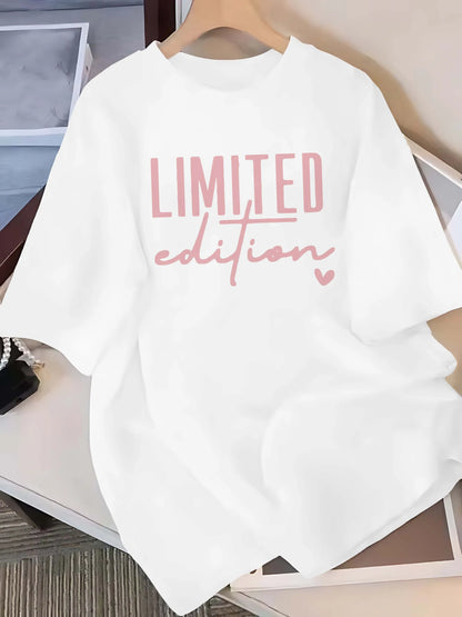 Plus Size Fashion Tee - Limited Edition Graphic Slogan Casual Summer Shirt