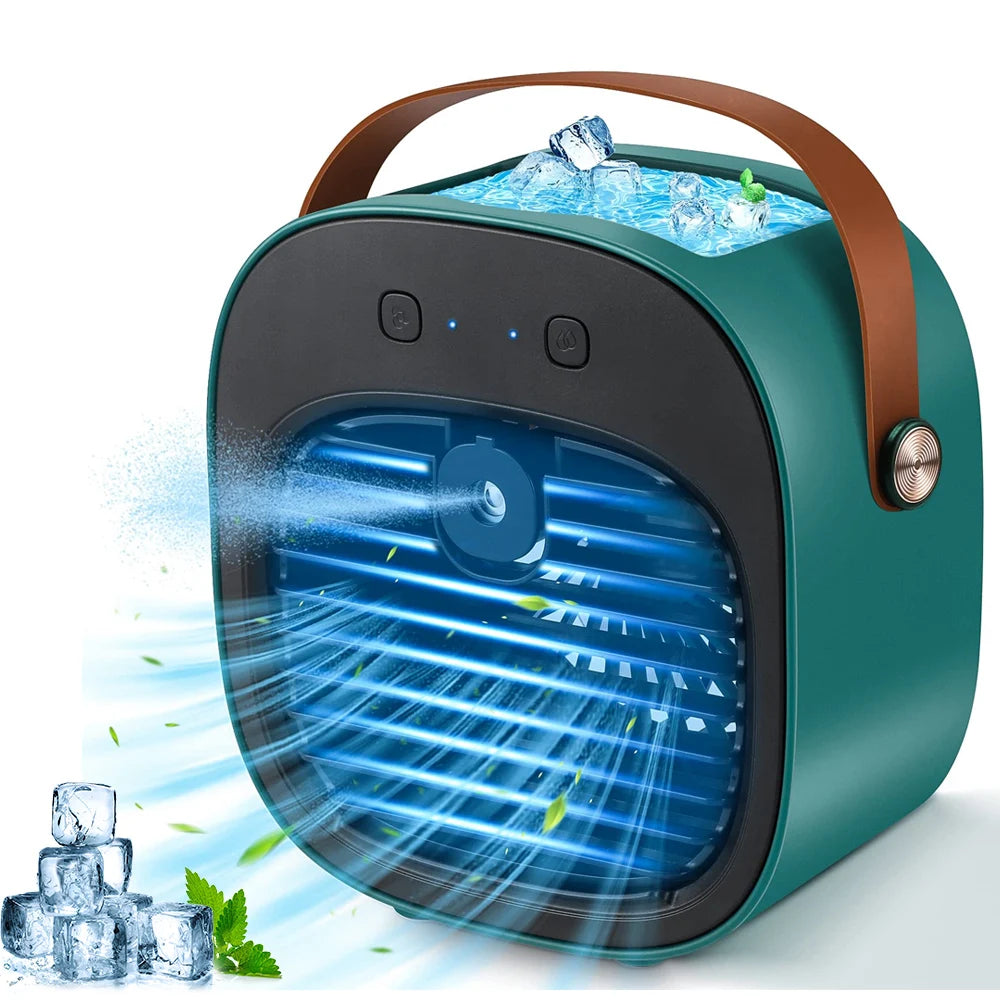Portable Air Conditioner Rechargeable Mini Air Conditioners Personal Air Conditioning Cordless Air Cooler Fan For Room Camping