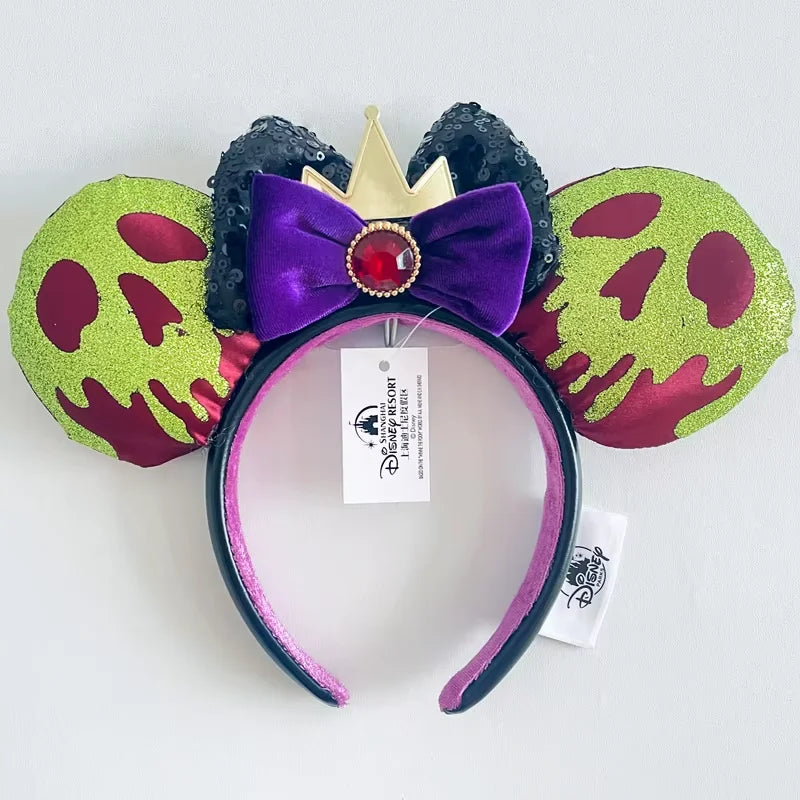 Disney Princess Headband - Mickey Ear Hair Hoop with Sequin Bow