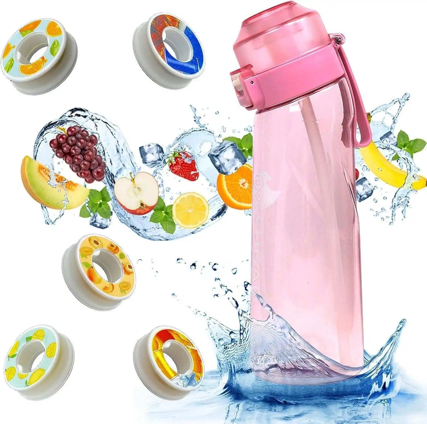 Air Flavored Water Bottle Scent Up Water Cup Sports Water Bottle For Outdoor Fitness Fashion Water Cup With Straw Flavor Pods