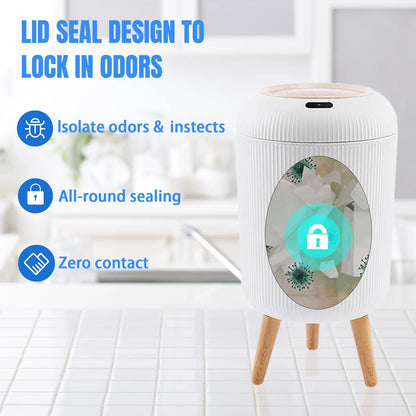 Smart Motion Sensor Trash Can - Automatic Plastic Bin for Home  Office