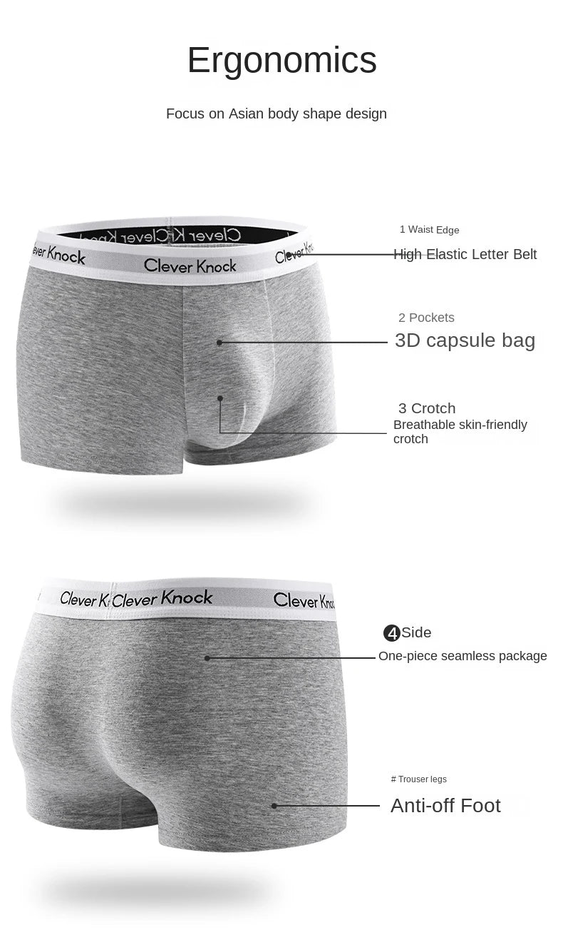3Pcs Underwear Men's Boxer Shorts Sexy Panties Cotton Boxers Man Underpants Male Shorts Homme U Convex Lingerie Wholesale Lots