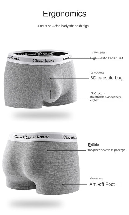 3Pcs Underwear Men's Boxer Shorts Sexy Panties Cotton Boxers Man Underpants Male Shorts Homme U Convex Lingerie Wholesale Lots