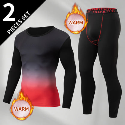 Men's Autumn/Winter Warm Underwear Set Solid Color Multi Color Round Neck Long Sleeve Top Letter Elastic Waist Casual Pants