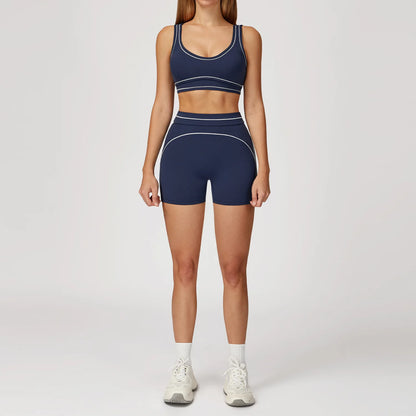 Fitness Suit 2PCS Yoga Set Women's Tracksuit Sports Outfits Gym Running Push Up Sportswear Legging Athletic Wear Workout Clothes