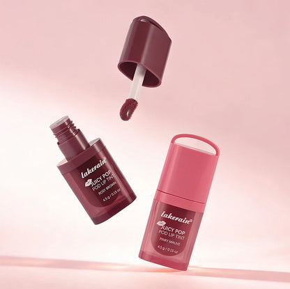 Juicy Box Shape Lip Tint Gloss Moisturizing Lightweight & Non-Sticky Lip Staion Long-Lasting High Shine Finish Lips Makeup