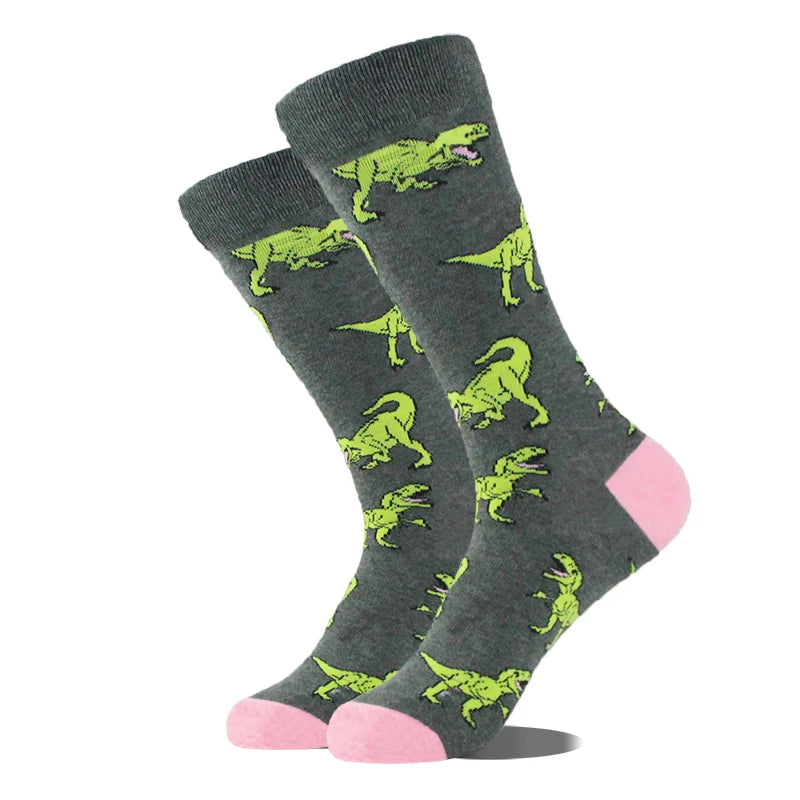 Funny Alien Shark Cotton Socks - Unisex Novelty Crew Socks