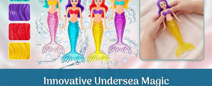 High-Quality Mermaid Diving Toys, Mermaid Bathtub Toys, Mermaid Swimming Pool Toys, Children's Boys' & Girls' Adult Swimming Pool Games