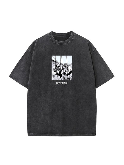 Retro Printed Cotton T-Shirt - Vintage Hip Hop Loose Tee