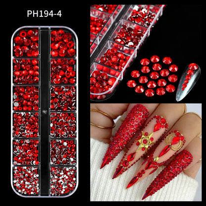 Mini Caviar Beads Nail Art Set - GoldSilver Micro Ball Charms with Magnetic Pen