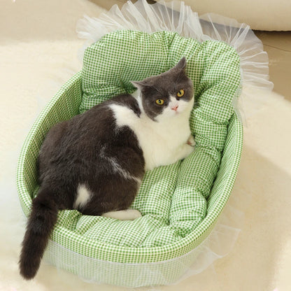 1pc Cute Princess Cat Litter All Seasons Universal Non Sticky Mat Pet Sofa Dog Bed Small And Medium Cats And Dogs Pet Supplies