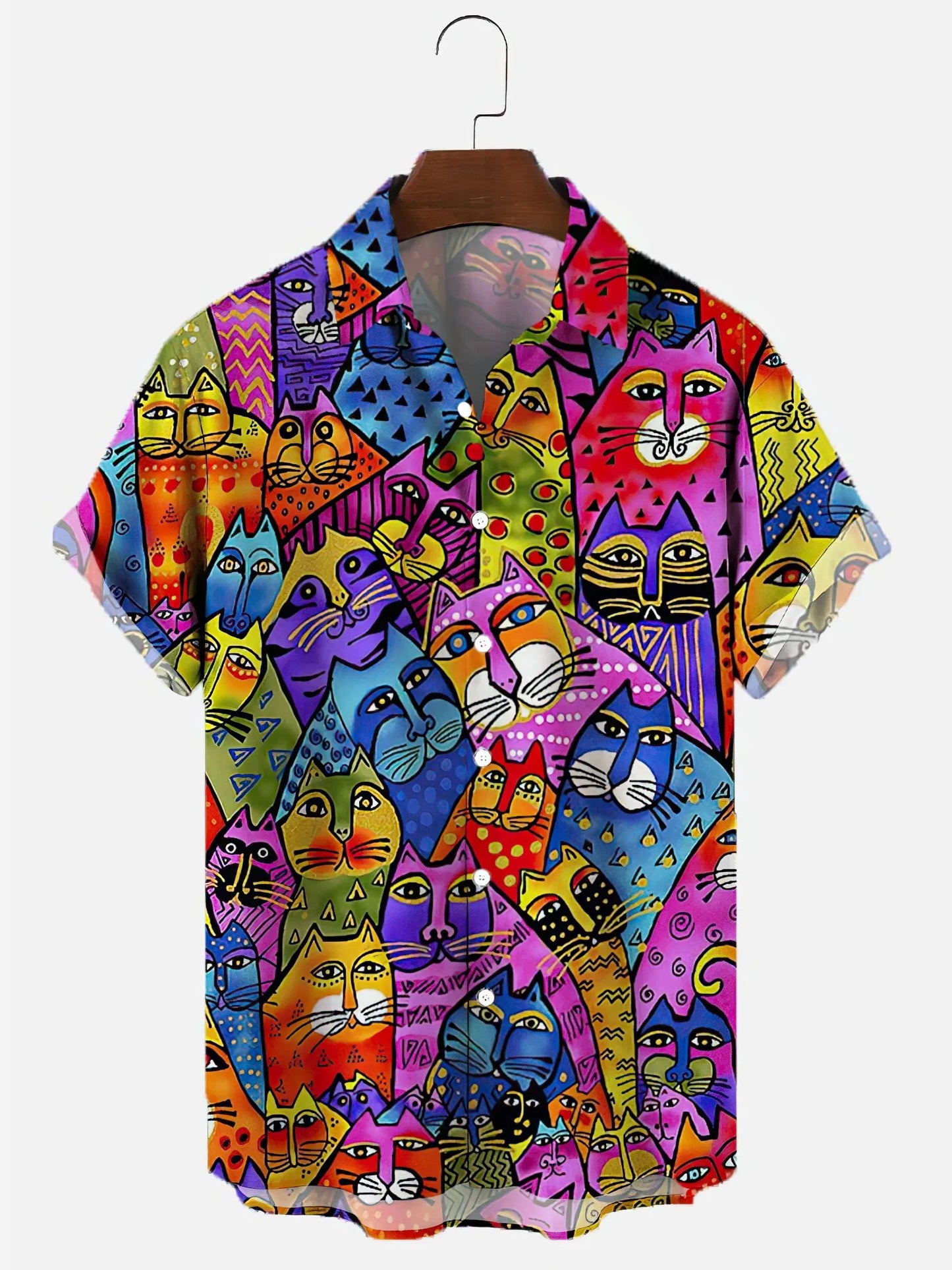 Summer Men's Hawaiian Short Sleeve Printed Shirts Loose Fitting Oversized Social Cartoon Pictures Floral Casual Fashion Clothing