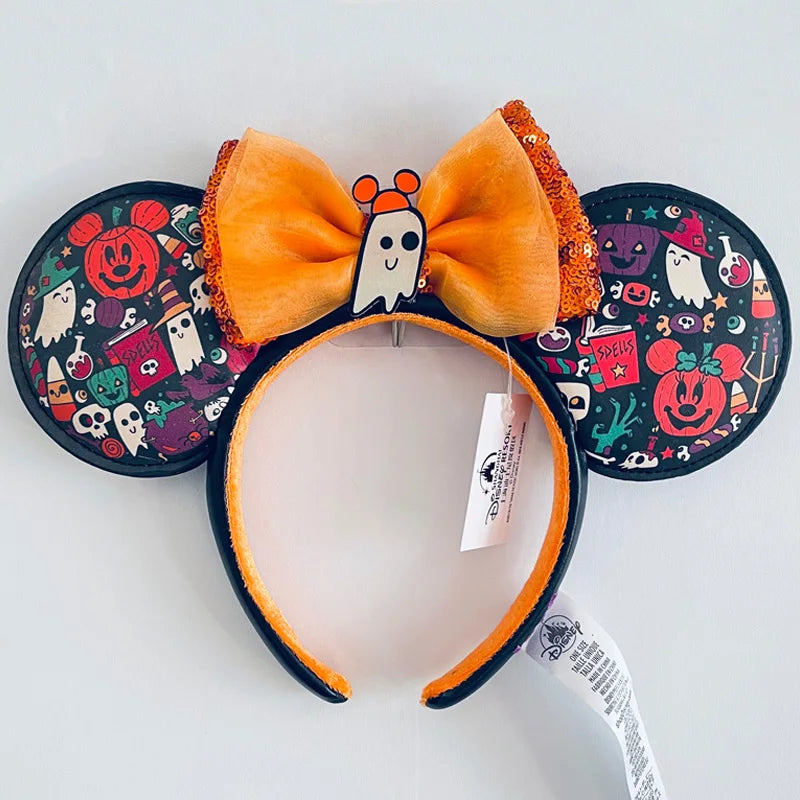 Disney Princess Headband - Mickey Ear Hair Hoop with Sequin Bow