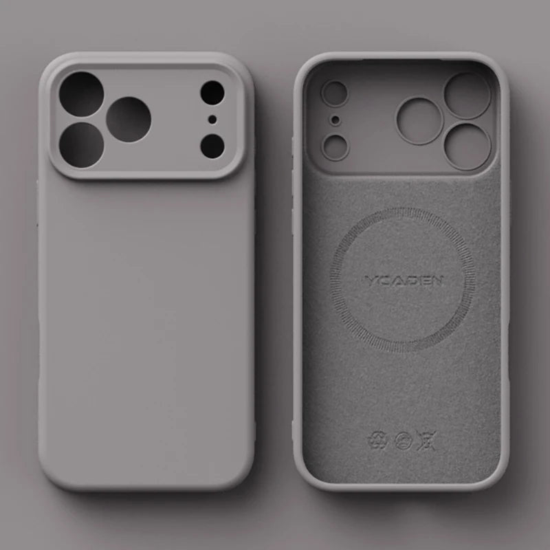 Original Liquid Silicone Magnetic Phone Case For iPhone 17 16 15 14 13 12 Pro Max Plus 17 Air For Magsafe Wireless Charge Cover