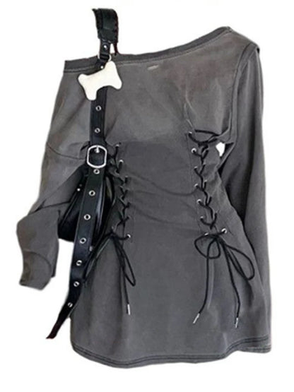 Goth Corset Dress - Fairycore Grunge Bandage Slim Fit Summer Mini Dress