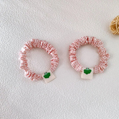 2PC Cherry Strawberry Elastic Hair Bands Set Women Girls Kids Hair Ties Rubberband Hair Accessories Scrunchy Rope