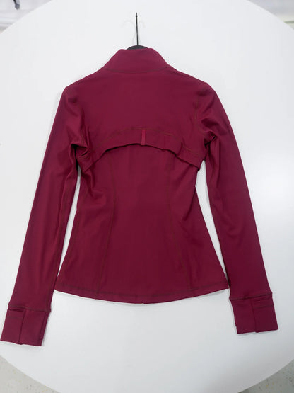 Gold zipper jacket and yoga pants set, sportswear, quick-dry and breathable, slimming and lightweight, tight-fitting