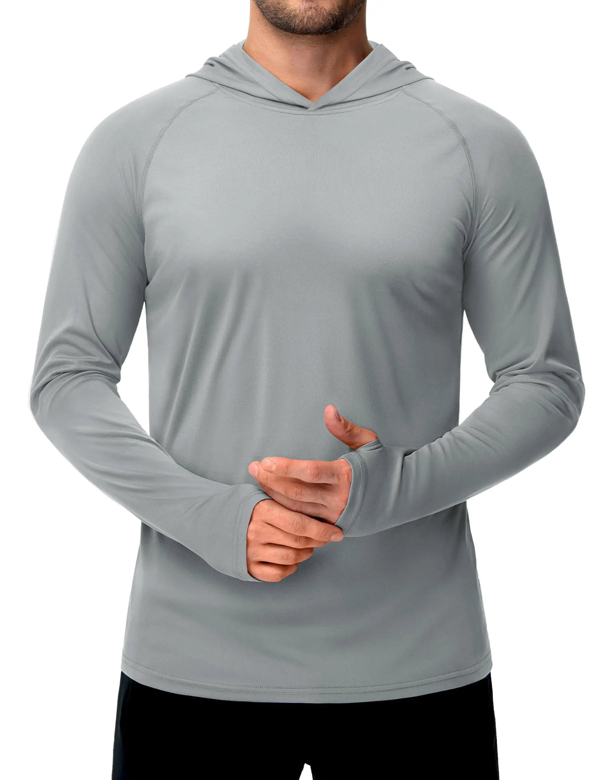 TACVASEN Sun Protection T-Shirts Mens Long Sleeve Hoodie Casual UV-Proof T-Shirts Breathable Lightweight Quick Dry T-Shirts Male