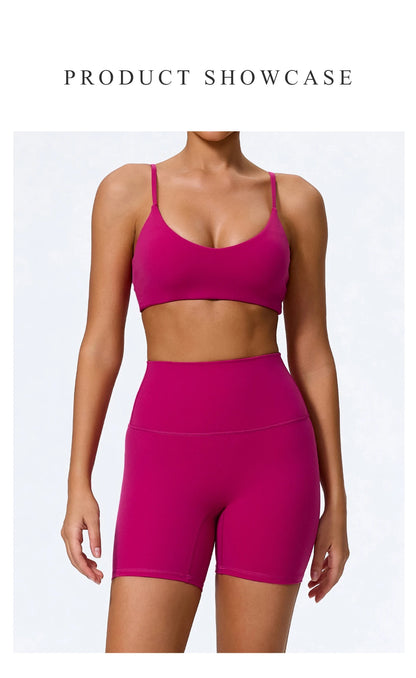 Women Sports Set – Summer Two Piece Gym Outfit With High Waist Leggings & Sleeveless Top
