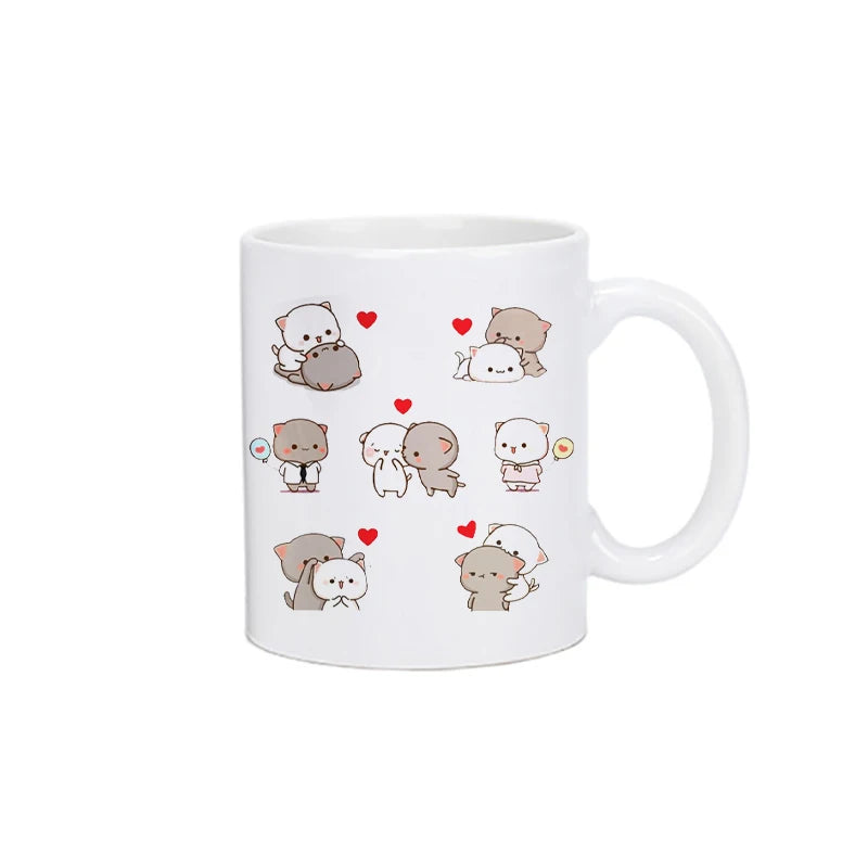 Coffee Milk Cup - Ceramic Mocha Cat Mug | Eco Friendly Kawaii Drinkware Gift