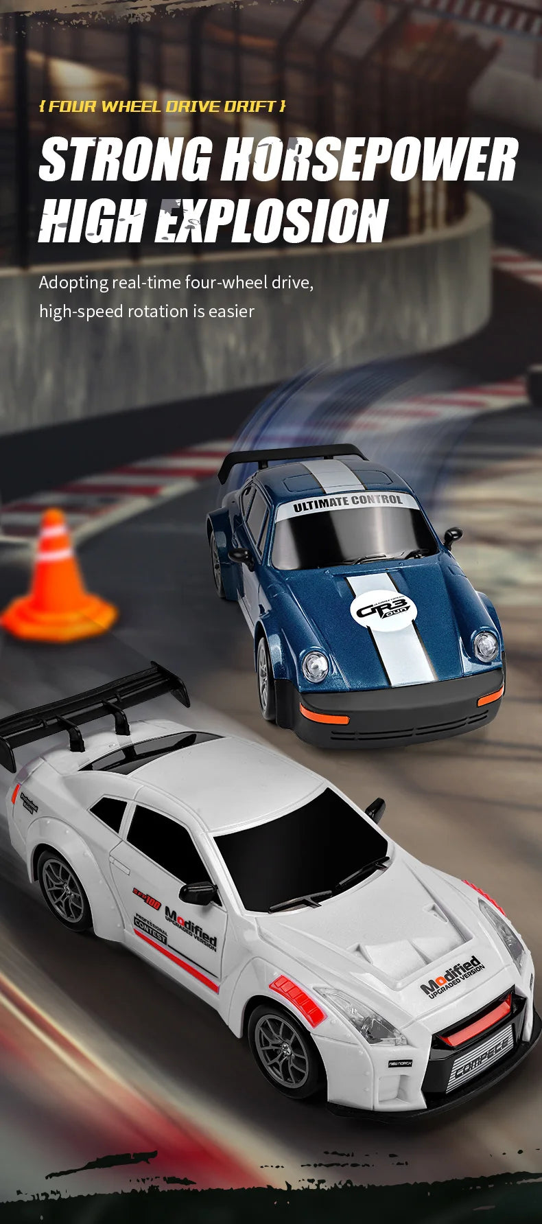 124 4WD RC Drift Car - High Speed Remote Control Racing Toy - ZOOMNSTORE