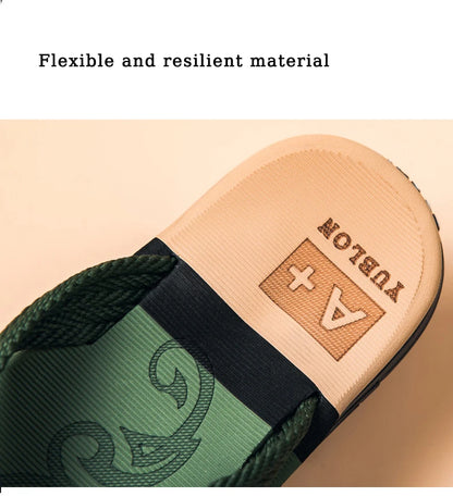 2025 Summer Flip Flops Men Beach Sandals Anti-slip Breathable Casual Men Beach Slippers Outdoor Big Size 45