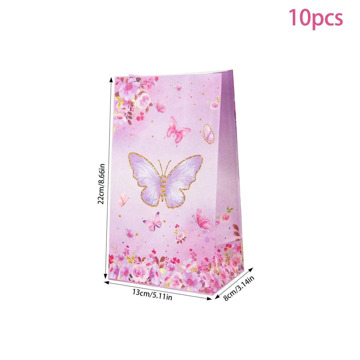 Butterfly Party Tableware Set - Disposable Plates Napkins Cups  Tablecloth for Baby Shower  Birthday