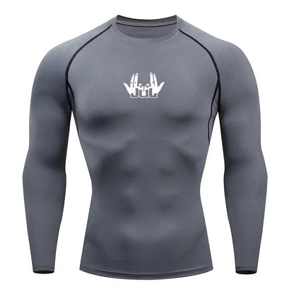 Men's Compression Shirt - Running Compression Tee | Long Sleeve Sports Shirt