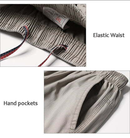 Men's Cargo Pants Cotton Black Work Pants Summer Casual Climbing Joggers Man Sweatpants Sports Spring Autumn Twill Trousers