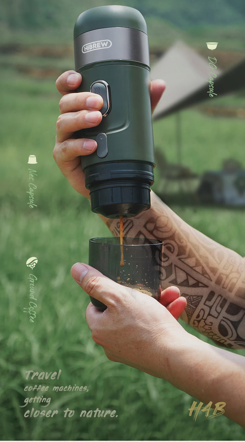 Portable Wireless Espresso Machine - Car  Home Coffee Maker for Nespresso Dolce Capsules - ZOOMNSTORE
