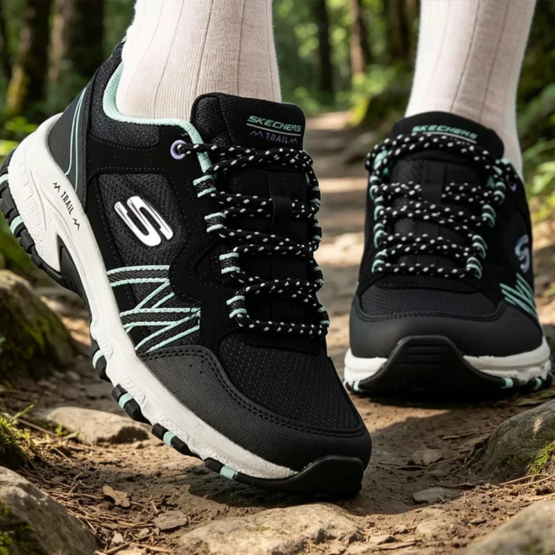 Skechers Women Outdoor Hiking Shoes 180017-OFWT/180017-ROS/180017-GYMT/180017-BKMN Lightweight Non-Slip Walking Shoes
