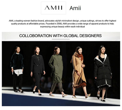 AMII Minimalist Blouse for Women 2023 Autumn Lantern Sleeve V-Neck Slightly Transparent Elegant Commuter Clothing Tops 72341030