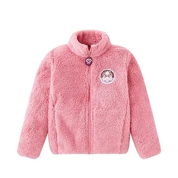 Girls Winter Jacket - Warm Hooded Cotton Polyester Coat | Windproof Kids Outerwear