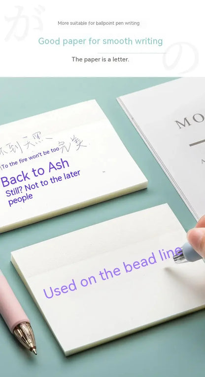 Transparent Waterproof Sticky Notes - 200 Sheets Fluorescent Notepad for School  Office