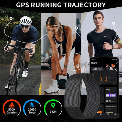 New GPS Trajectory AI Health Bracelet Heart Rate Blood Pressure HRV Monitor Call Reminder Smart Watch Sport Band Fitness Tracker
