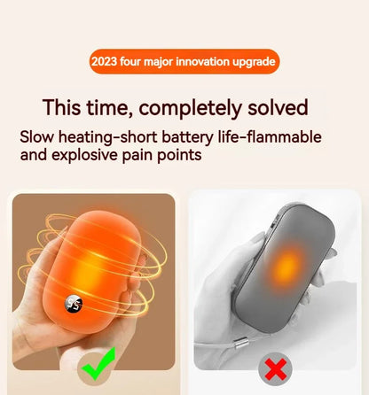 10000mAh Portable Hand Warmer USB Rechargeable 2-In-1 Power Bank Winter Electric Heater Warmer For Cold Weather