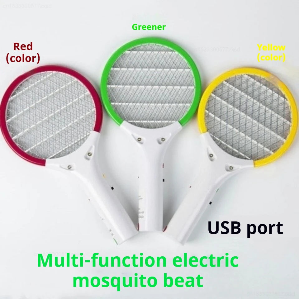 USB Car Mini Electric Mosquito Swatter Summer Mosquito Insect Racket Killer Rechargeable Handheld Bug Zapper for Bedroom